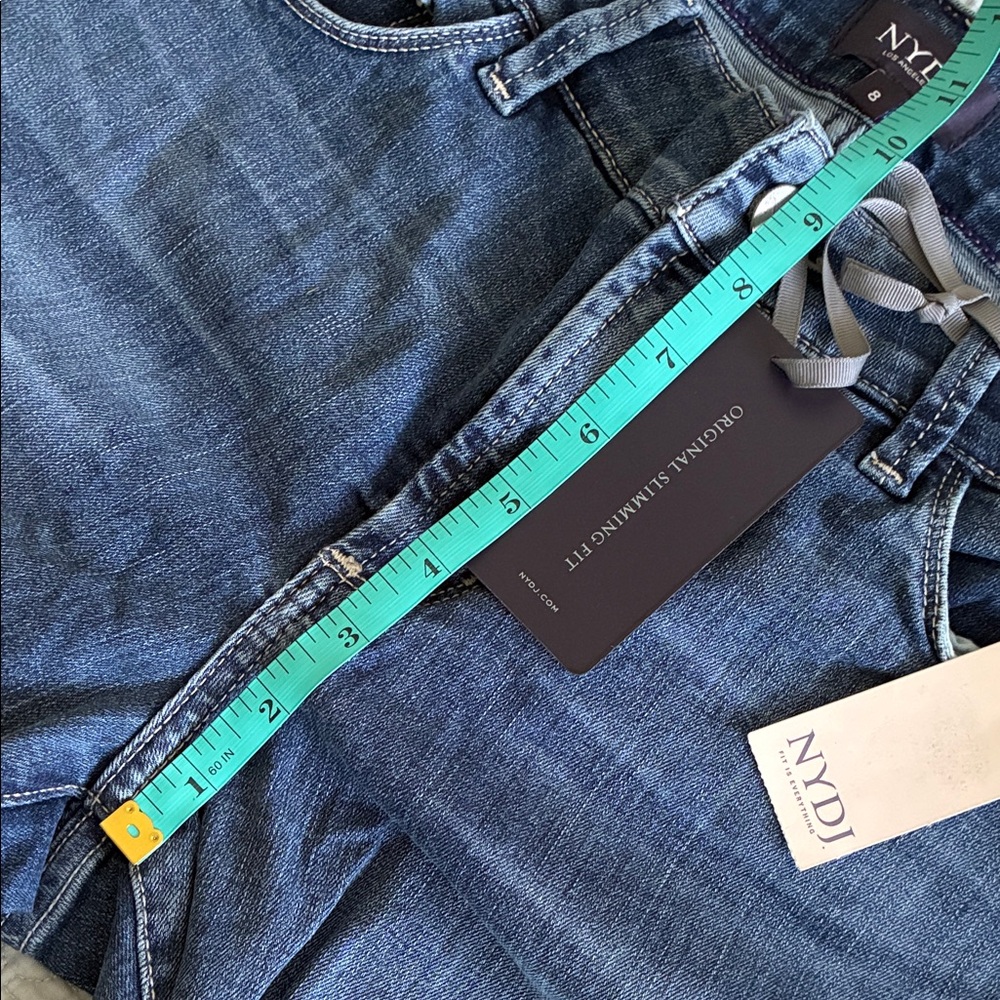 New NYDJ Women’s Medium Wash Barbara Boot Cut Blue Jeans Sz 8 Lift Tuck Slimming - Picture 7 of 15